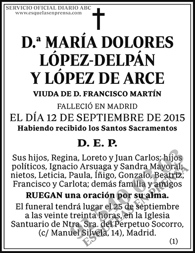 María Dolores López-Delpán y López de Arce
